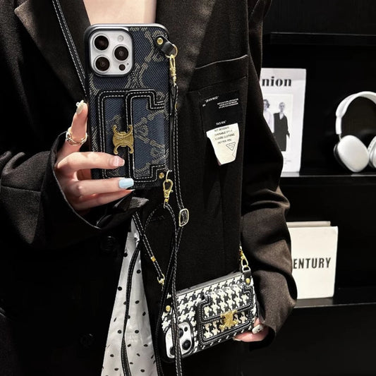 Luxurious Elegant Card Holder Crossbody Case